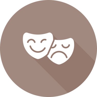 Komedi ve Trajedi Maskeleri Whie Geçmişinde 