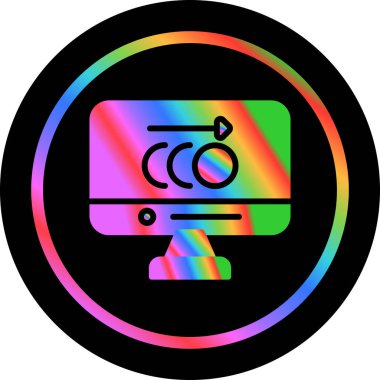 Animasyon web simgesinin vektör çizimi