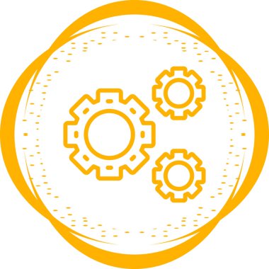 dişli web simge vektör çizim 