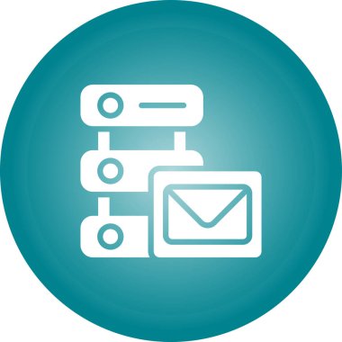 SMTP Sunucu Web simgesi, basit illüstrasyon