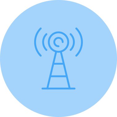 Radyo uydu anteni. Web basit illüstrasyonu