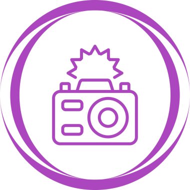 kamera flaş simgesi, vektör çizim 