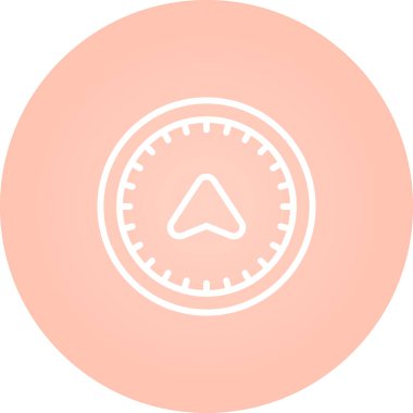 pusula web simgesi tasarımı çizimi