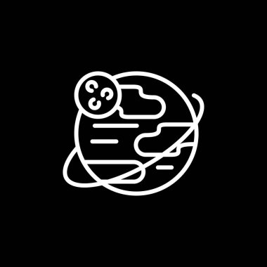 Gezegen simge vektör çizim 