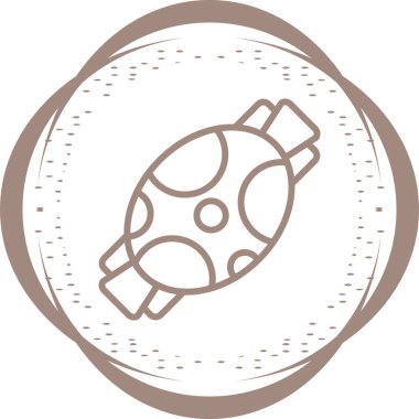 Şeker Web simgesi, basit illüstrasyon 