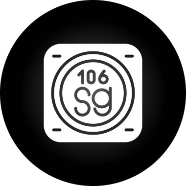 Kimyasal Element Web simgesi vektör çizimi