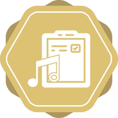 beyaz üzerinde müzik dosyası vektör tasarımı