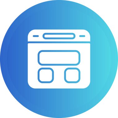 Web tarayıcı simgesi, vektör illüstrasyonu basit tasarım