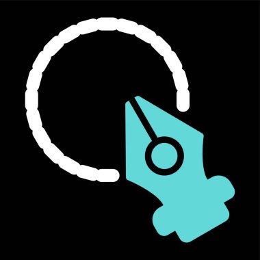 Kalem aracı imleci. Vektör bilgisayar grafikleri. Tasarımcı veya çizer için yol simgesi