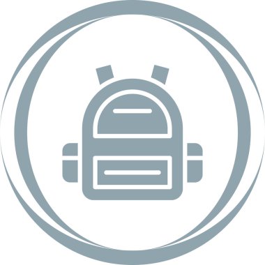 sırt çantası simgesi web basit illüstrasyon