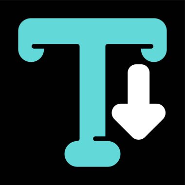 Typography web simgesi vektör illüstrasyonu