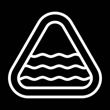 Üçgen işareti simgesi. Web basit illüstrasyonu