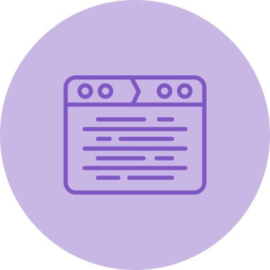 Web tarayıcı simgesi, vektör illüstrasyonu basit tasarım