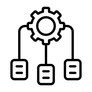 Yazılım Tanımlı Ağ Vektörü Simgesi 