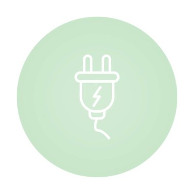 Güç Kablosu web simgesi, basit vektör illüstrasyonu 