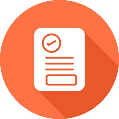 Belge Onayı simgesi, vektör illüstrasyonu 