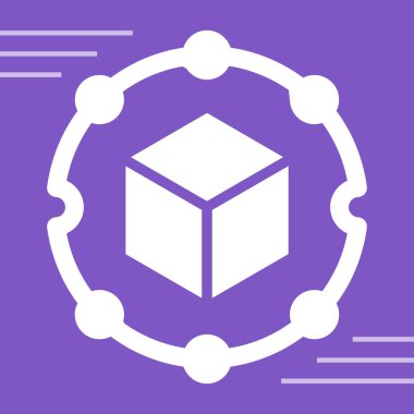 Engelleme zinciri Analitik web simgesi, basit vektör illüstrasyonu