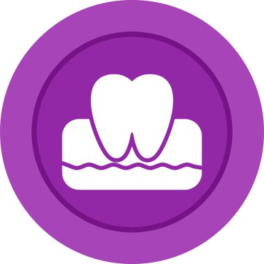 Diş Ağı simgesi, basit vektör illüstrasyonu