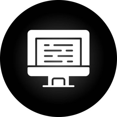 Masaüstü Bilgisayar Web simgesi vektör çizimi