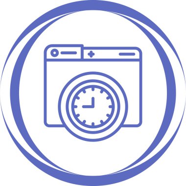 Saat. Web simgesi basit illüstrasyon 