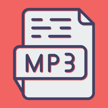 mp3 dosya biçimi web basit illüstrasyon