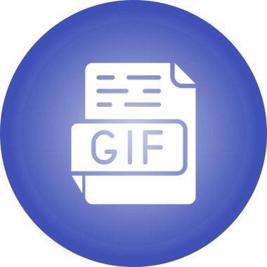 Gif dosya biçimi simgesi, canlandırma dosyası. Web ve mobil tasarım için kullanım. 