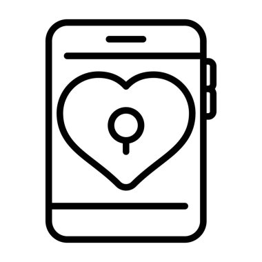 akıllı telefon simgesi, vektör illüstrasyonu basit tasarım