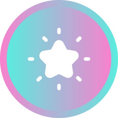 Parlayan Yıldız. Web simgesi basit tasarım