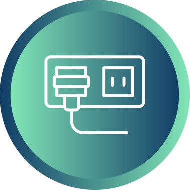 soket simgesi web basit illüstrasyon