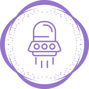 UFO web simgesinin vektör illüstrasyonu 