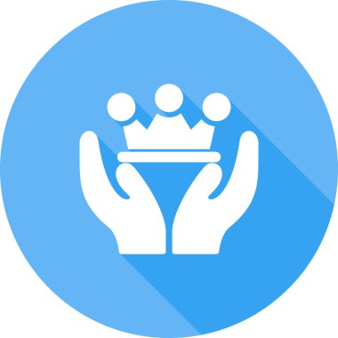 Taç. Web simgesi basit illüstrasyon