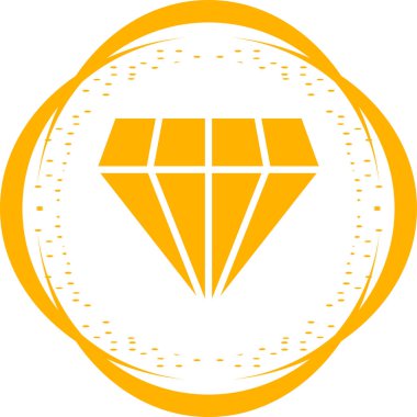 Elmas simgesi, vektör illüstrasyonu basit tasarım