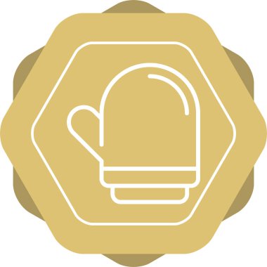 eldiven ağ simgesi, basit vektör illüstrasyonu  