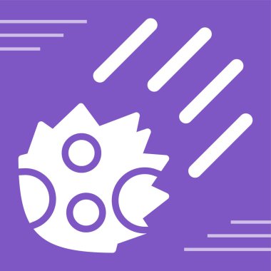 Meteor simgesi. Sosyal medya, uygulama ve web tasarımı için basit vektör sembolü.  