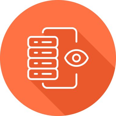 Sunucu İzleme Web simgesi, basit illüstrasyon