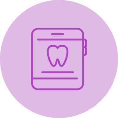 Dişçi Uygulaması simgesi, vektör illüstrasyonu