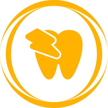 Diş Ağrısı web simgesi, basit illüstrasyon 