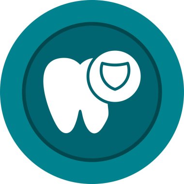 Diş simgesinin vektör illüstrasyonu 