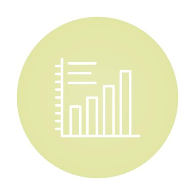 Çubuk Grafik simgesi, vektör illüstrasyonu basit tasarım