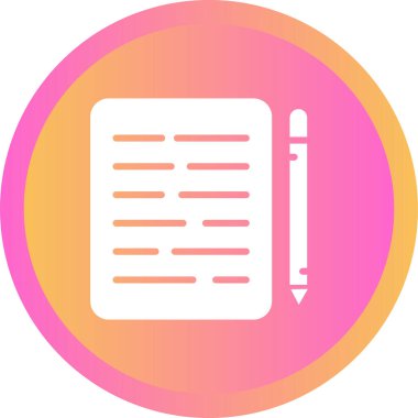 Belge Düzenleme simgesi, vektör illüstrasyonu basit tasarım