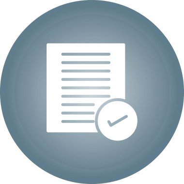 Kontrol edildi. Web simgesi basit illüstrasyon