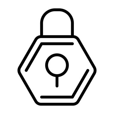 Kilit. Web simgesi basit illüstrasyon 