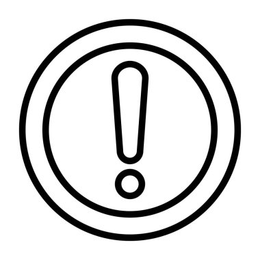 Ünlem işareti simgesi. Dikkat uyarı simgesi. Vektör illüstrasyonu