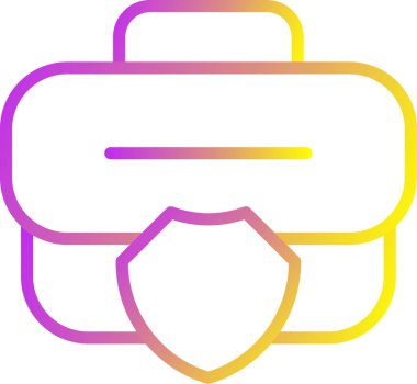 Güvenli evrak çantası vektör illüstrasyonu