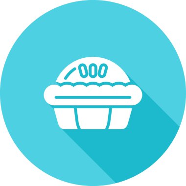 turta simgesi, vektör illüstrasyonu basit tasarım