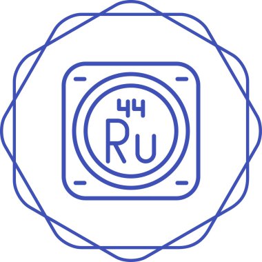 Periyodik tablonun kimyasal elementinin web illüstrasyonu