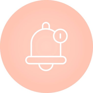 Anımsatıcı çan simgesi, vektör illüstrasyonu basit tasarım