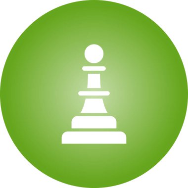 Satranç taşı web simgesi, basit vektör illüstrasyonu