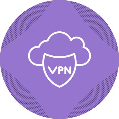 VPN simge vektörü. Sanal Özel Ağ simgesi. İnternet Güvenliği VPN Kavram Simgesi