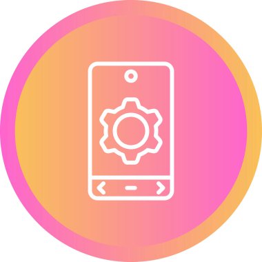 Simge, web düğmesi, basit vektör illüstrasyonu ayarlanıyor